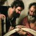 Saints John the Evangelist and Mark discussing their Writings